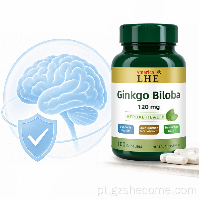 Shecome Ginkgo Biloba cápsulas de suporte à função cerebral